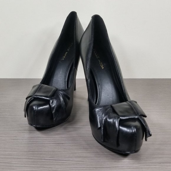 Pelle Moda High Heel Platform Pump, Black Leather, Womens Size 7.5 M - Picture 4 of 10